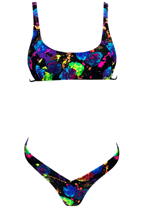 Electric Roses High Rise Tanga