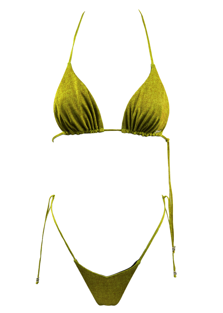 Neon Green Acid Wash Bikini